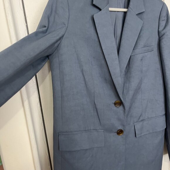 Everlane Oversized Lightweight Blazer in light blue (size 00) - Picture 6 of 8